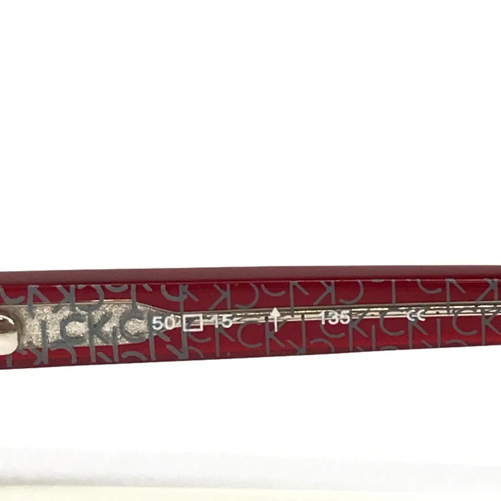 Calvin Klein Eyeglasses Frames 5590 615 Red Clear Rectangular Full Rim 50-15-135